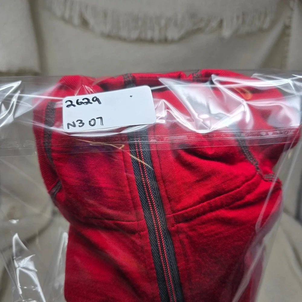 Smartwool 1/4 Zip Pullover Mens‎ M Red 100% Merino Wool Base Layer Long Sleeve